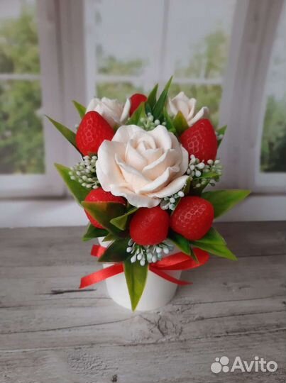 Букет из мыла ручной работы Розы