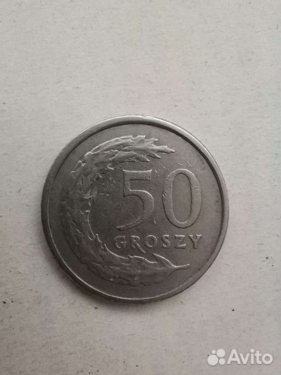 Монета 50 croszy 1992 года