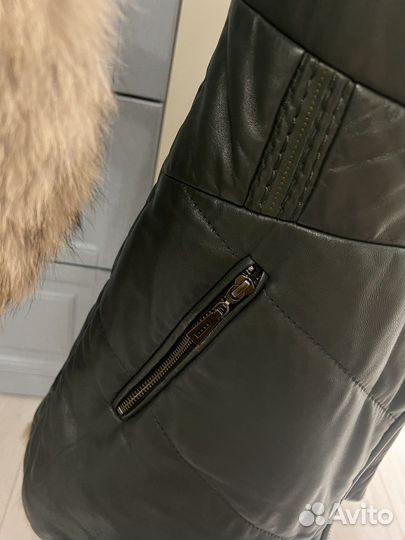 Куртка кожаная женская 44