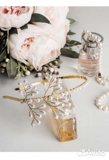 Ободок ручной работы свадебный