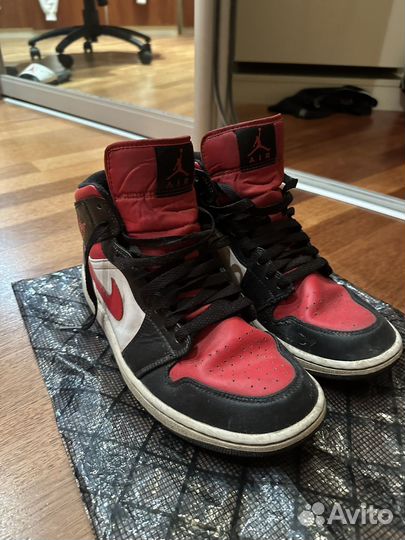 Кроссовки nike air jordan 1 brad toe