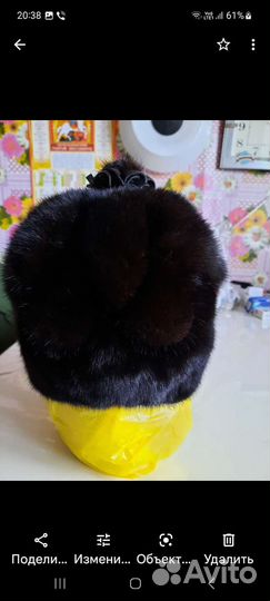 Шапка норковая женская