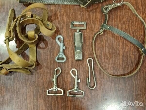 Намордник кожаный и карабины СССР для собак