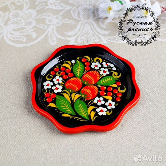 Тарелка «Малышка», 14140,5 см. хохлома