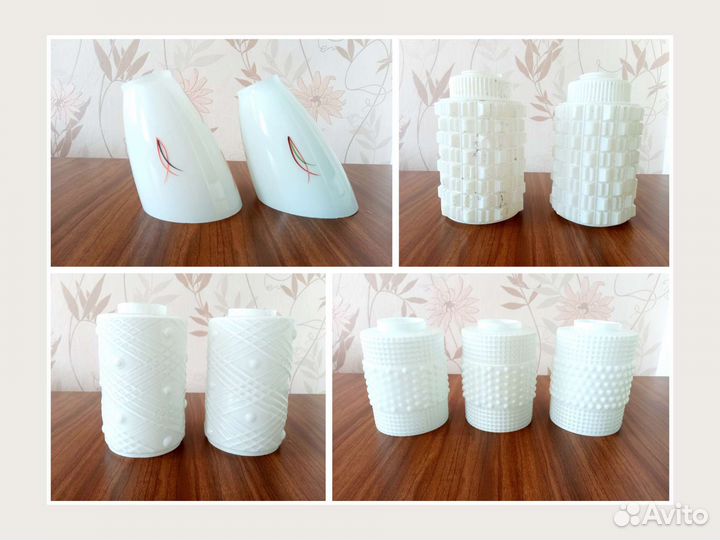 Плафоны стекло СССР разные