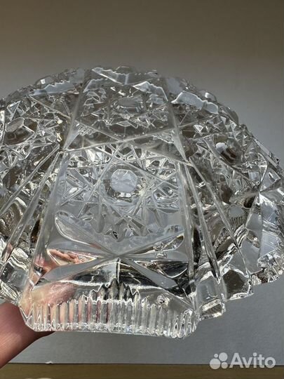 Пепельница хрустальная Богемия, Чехословакия