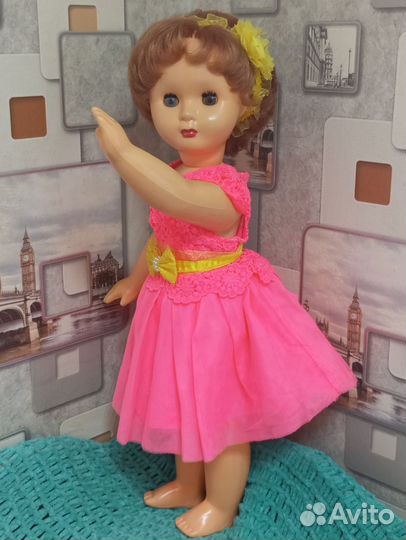 Кукла СССР ранняя, Оля 60 см, Минской фабрики Мир