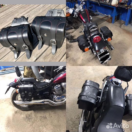 Кожаные кофры и накладки на бак мотоциклов