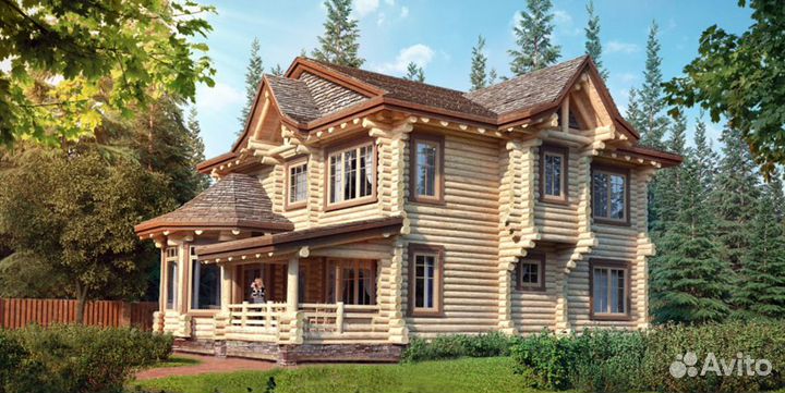 Проект дома за 1,5 месяца каркас бревно блок