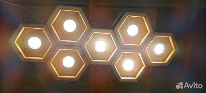 Деревянная люстра