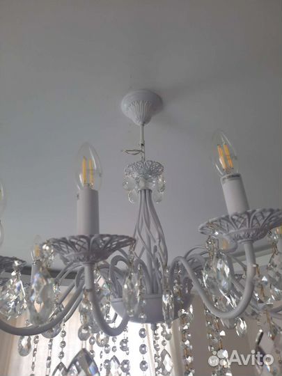 Люстра потолочная бу хрустальная