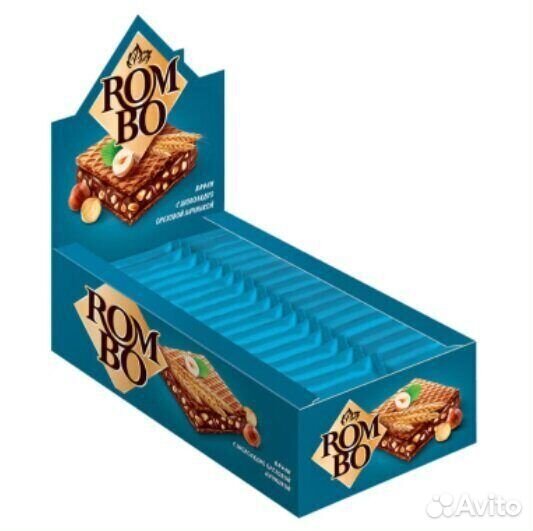 Вафли Ромбо Яшкино с ореховой начинкой 12г