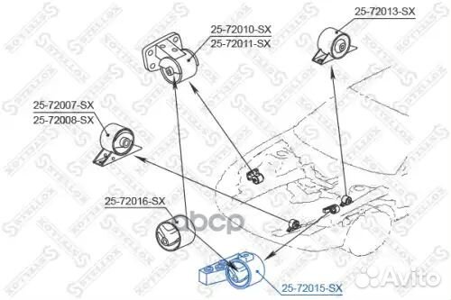 Подушка двс левая Mitsubishi Colt/Lancer CB4A 1.6