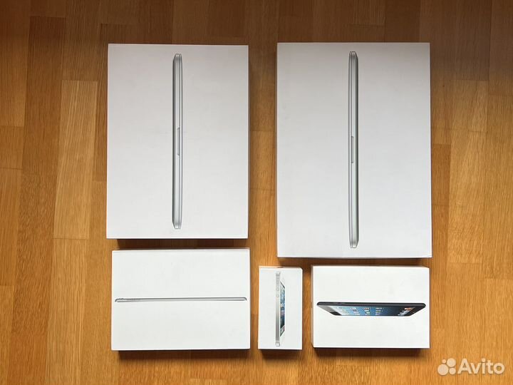 Коробки iPhone 5, iPad mini & Pro, MacBook Pro