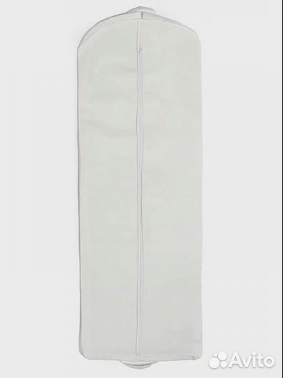 Чехол объемный для свадебного платья белый