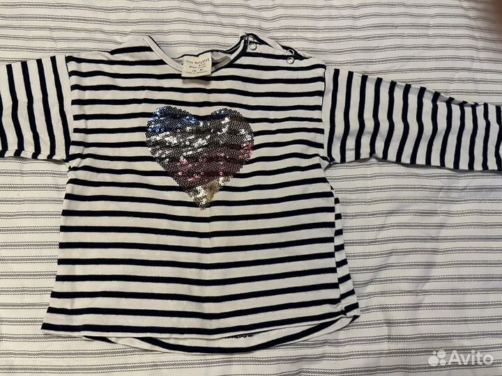 Лонгслив zara для девочки 9-12 месяцев