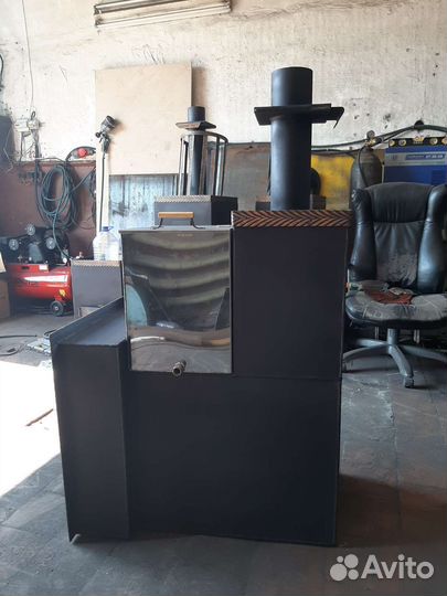 Печь для бани с баком