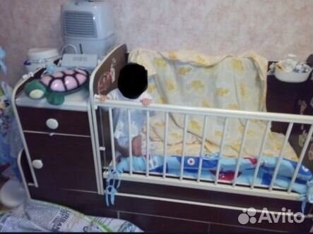 Детская кроватка трансформер с маятником