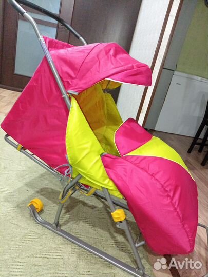 Санки Ника тимка премиум с колесиками