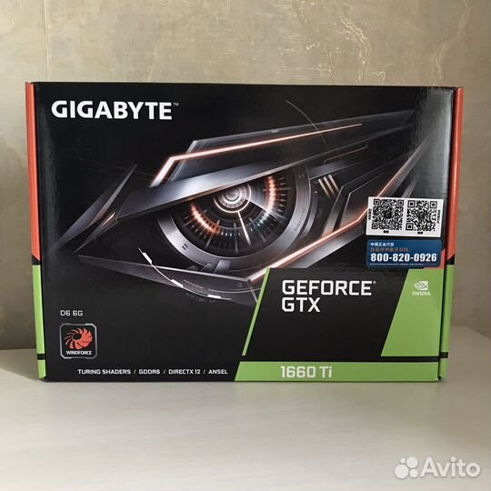 Видеокарта Gigabyte GeForce gtx 1660 ti. Новая