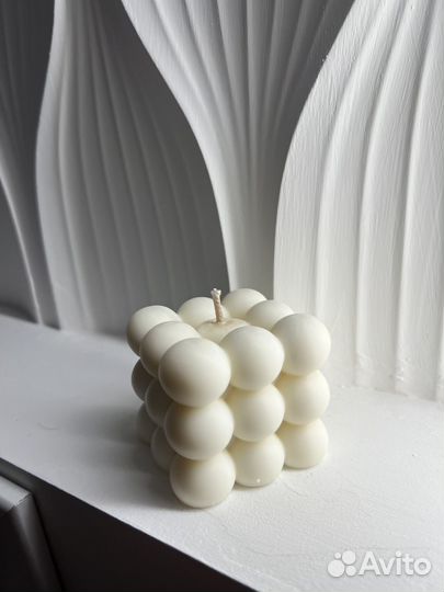 Подарочная соевая свеча «cube»