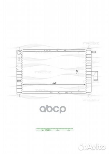 Радиатор двигателя KK0135 free-Z