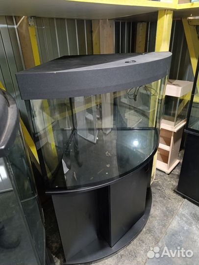 Аквариум угловой 200 л с крышкой и освещением