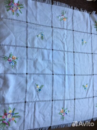 Скатерть винтаж лен хлопок Италия