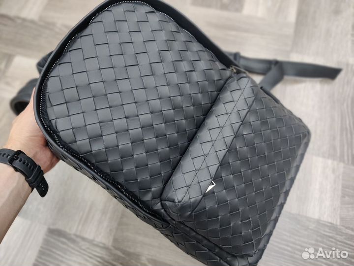 Рюкзак кожаный мужской Bottega Veneta Intrecciato