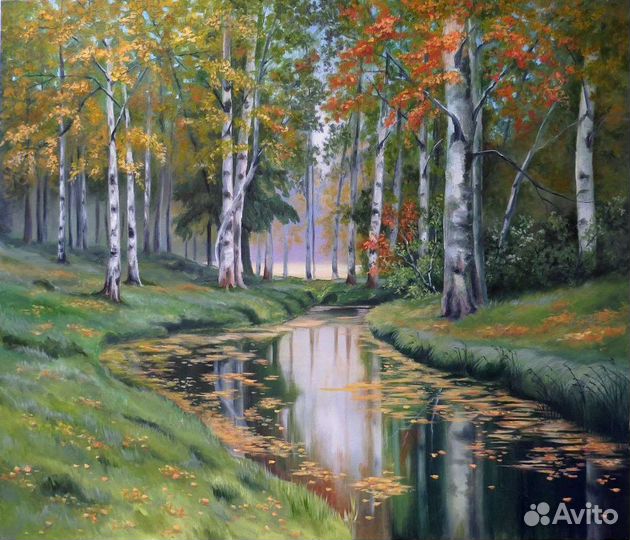 Картина. Осенний пейзаж, хм 50х60 см