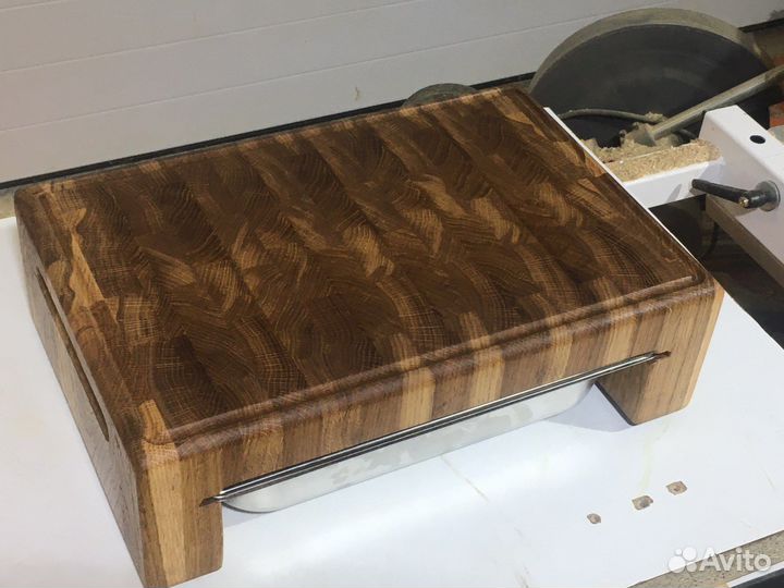 Торцевая разделочная доска из массива дуба