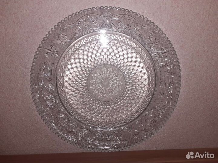 Хрустальное блюдо большое