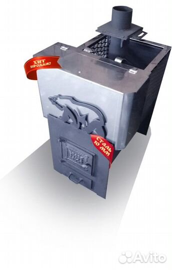 Печь для Бани Медведь до от 12 до 28 куб метров