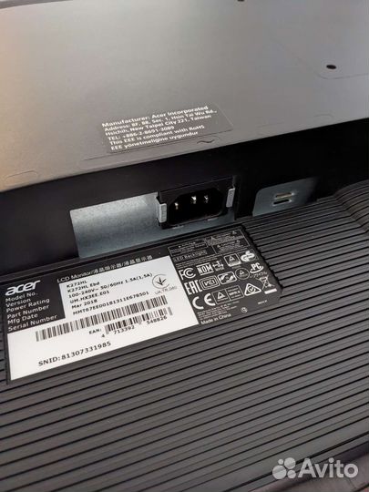 Монитор Acer K272HLebd 27' FullHD