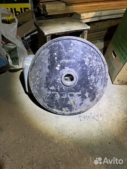 Блин для штанги 15 кг