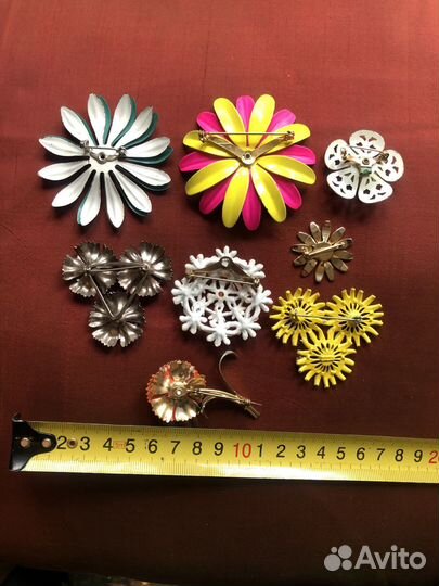 Винтажные броши цветы. США 50-80е