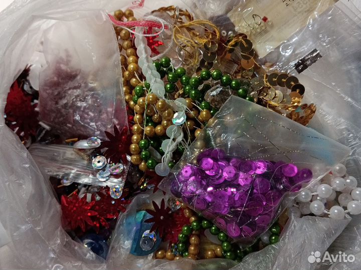 Набор для творчества, бисер, ранетки стеклярус