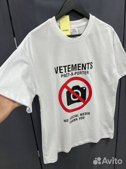 Футболка vetements antisocial (топ 2024)