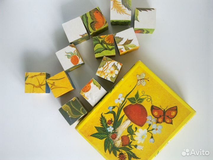 Кубики детские, винтаж, СССР, 1980-е