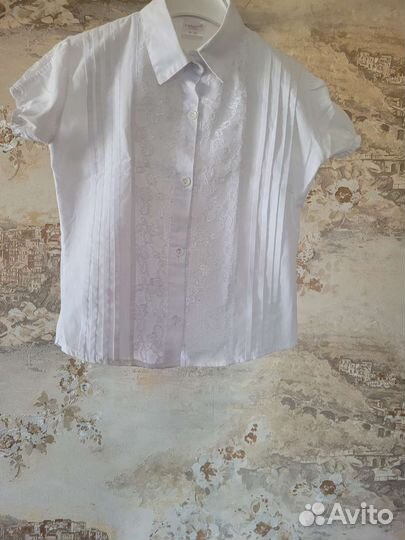 Рубашки школьные для девочек р 128-134