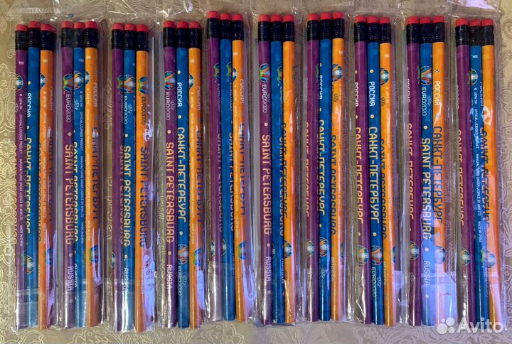 Набор простых карандашей 27 штук Уефа Евро 2020