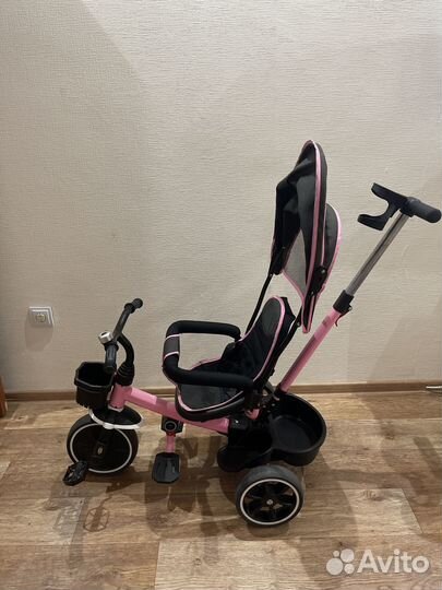 Трехколесный велосипед Kreiss с ручкой и тентом