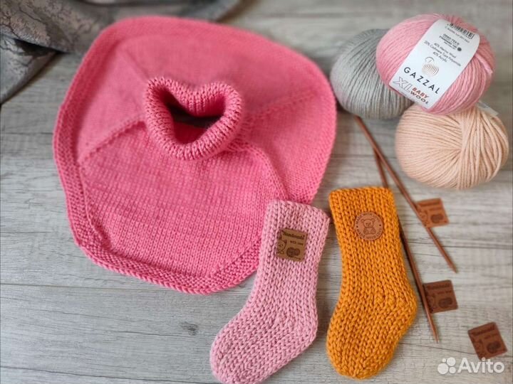 Теплые носки,пинетки для новорожденных