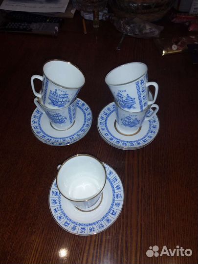 Чашка с блюдцем фарфор