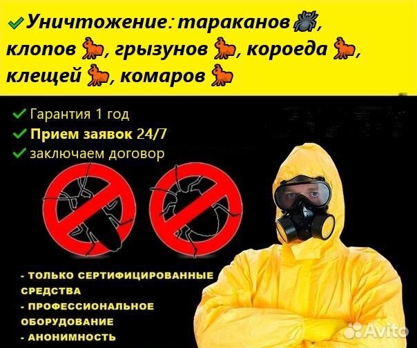 Уничтожение тараканов, клопов, блох. Короеда