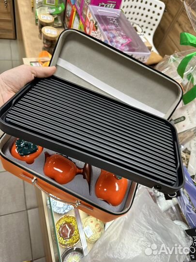 Китайский чайный сервиз Хурма подарок в чемодане