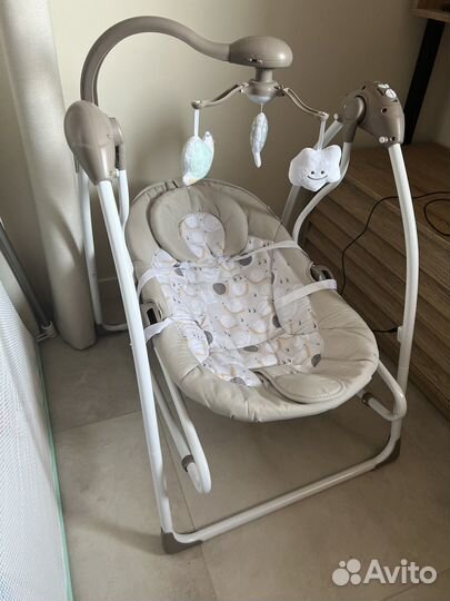 Электрокачели шезлонг 2 в 1 indigo fresh