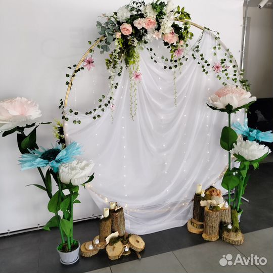 Ростовые цветы из гофрированной бумаги