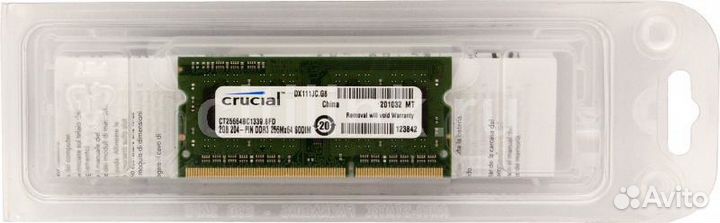 Модуль памяти crucial CT25664BF1339 DDR3L- 2Гб