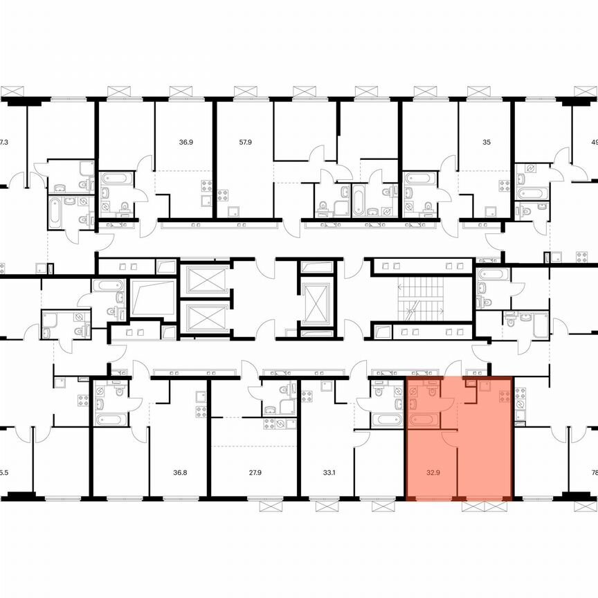 1-к. квартира, 32,9 м², 24/24 эт.